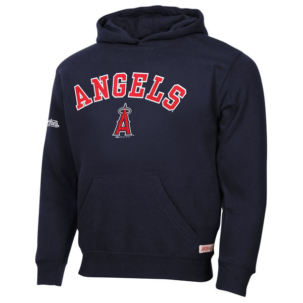 Men Los Angeles Angels of Anaheim Stitches Fastball Fleece Pullover Hoodie Navy Blue->san francisco giants->MLB Jersey